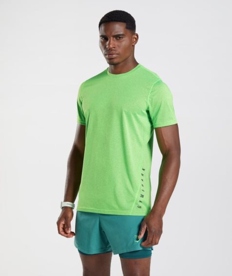 Men's Gymshark Sport T-Shirts Light Green | CA DN3068